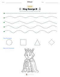 King George III printable worksheet preview