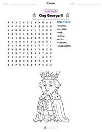 King George III printable worksheet preview
