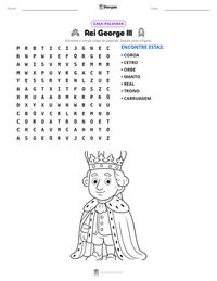 Prévia da folha de atividades imprimível Rei George III