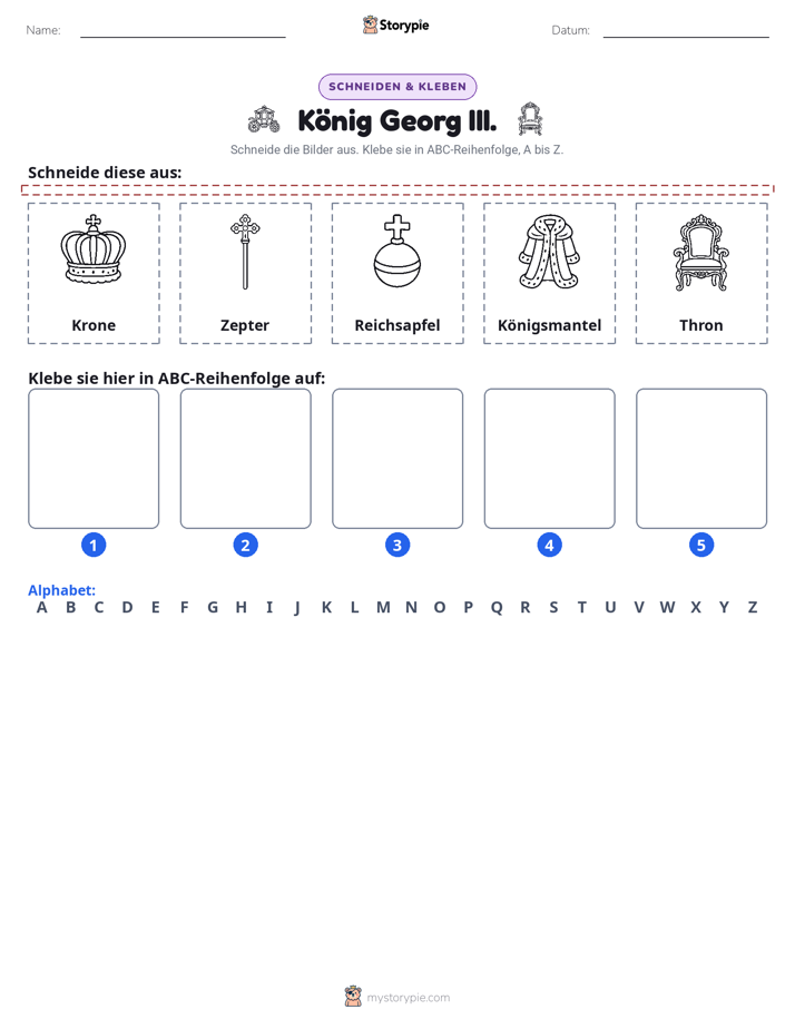 Schneiden & Einfügen Alphabet