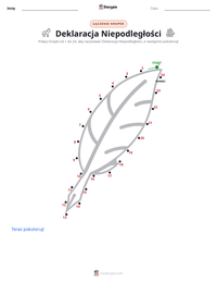 Podgląd drukowalnego arkusza ćwiczeń Deklaracja Niepodległości