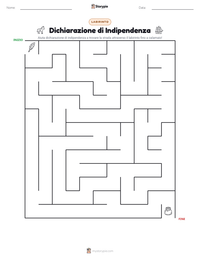 Anteprima della scheda stampabile di Dichiarazione di Indipendenza