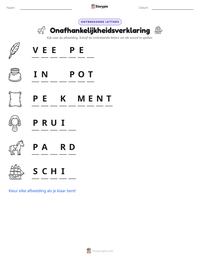 Onafhankelijkheidsverklaring afdrukbare werkblad voorbeeld