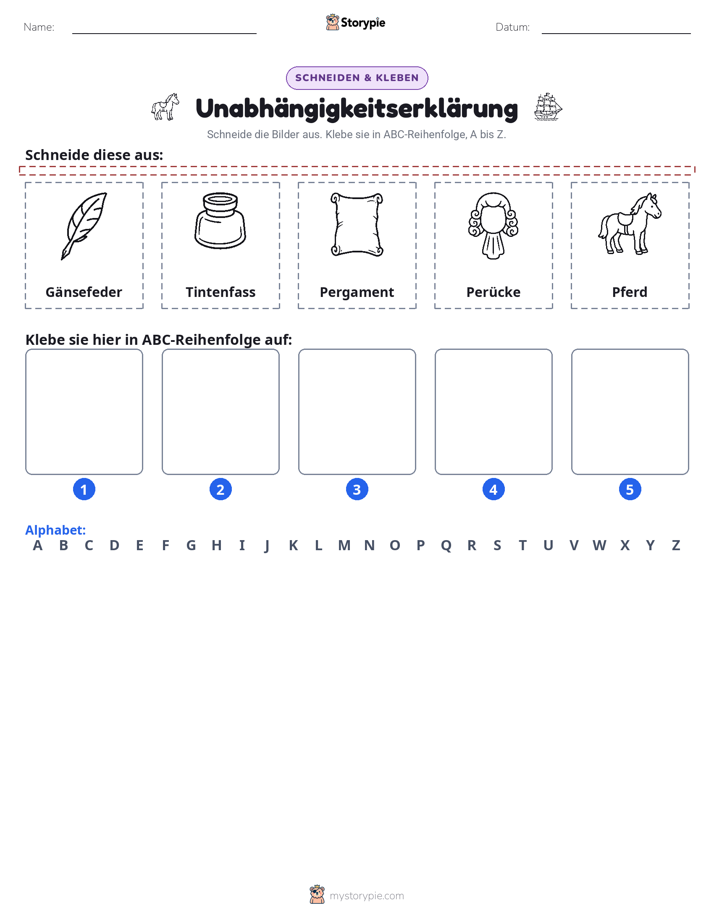 Schneiden & Einfügen Alphabet