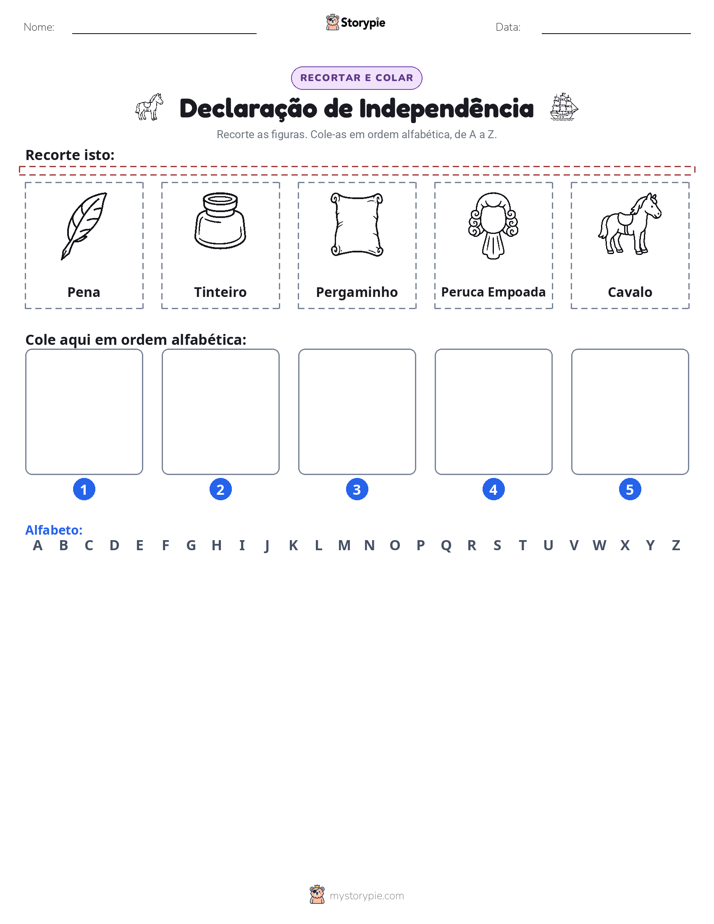 Recortar & Colar Alfabeto