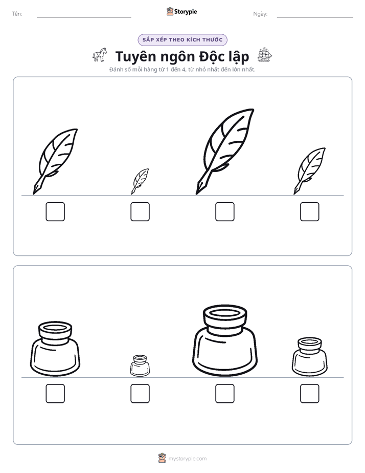 Thứ Tự Kích Thước