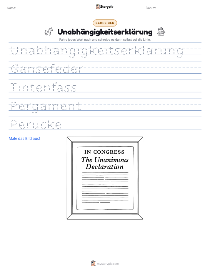 Schreibübung