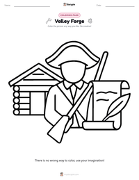 Valley Forge coloring page for kids