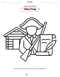 Página para colorear de Valley Forge para niños