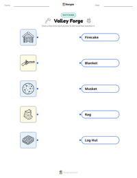 Valley Forge printable worksheet for kids