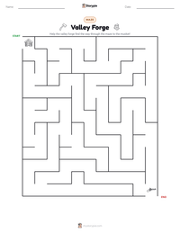 Valley Forge printable worksheet preview