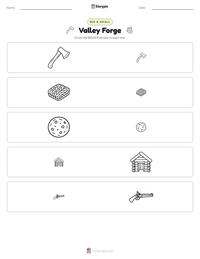 Valley Forge printable worksheet preview