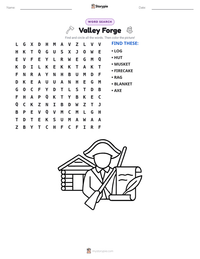 Valley Forge printable worksheet preview