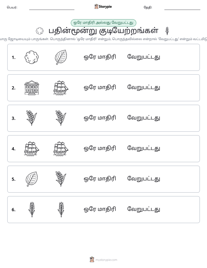 அதே அல்லது மாறுபட்டது