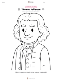 Prévia da folha de atividades imprimível Thomas Jefferson