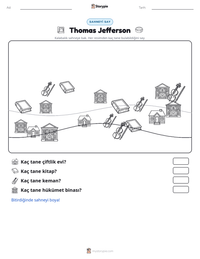 Thomas Jefferson yazdırılabilir çalışma sayfası önizlemesi
