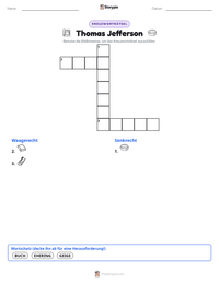 Thomas Jefferson druckbare Arbeitsblatt Vorschau