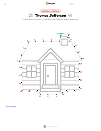Thomas Jefferson yazdırılabilir çalışma sayfası önizlemesi