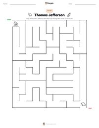 Thomas Jefferson printable worksheet preview