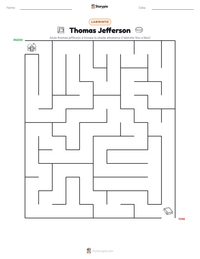 Anteprima della scheda stampabile di Thomas Jefferson