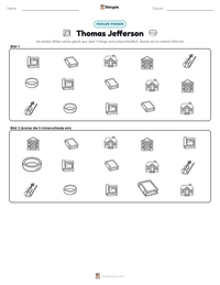 Thomas Jefferson druckbare Arbeitsblatt Vorschau