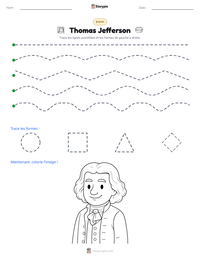 Aperçu de la feuille de travail imprimable Thomas Jefferson