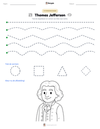 Thomas Jefferson afdrukbare werkblad voorbeeld