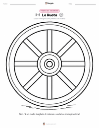 Pagina da colorare di La Ruota per bambini