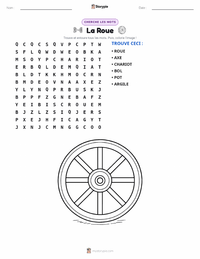 Aperçu de la feuille de travail imprimable La Roue