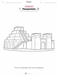 Mesopotamia coloring page for kids