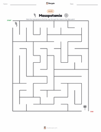 Mesopotamia printable worksheet preview