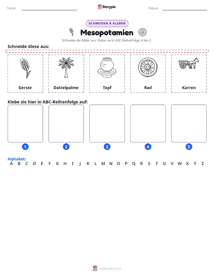 Schneiden & Einfügen Alphabet