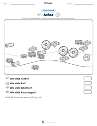 Achse druckbare Arbeitsblatt Vorschau