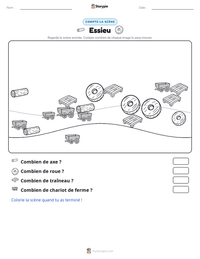 Aperçu de la feuille de travail imprimable Essieu