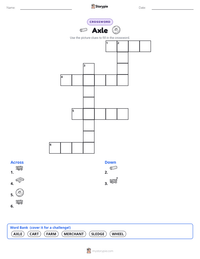 Axle printable worksheet preview