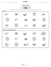 Axle printable worksheet preview