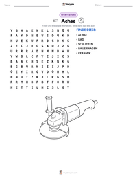 Achse druckbare Arbeitsblatt Vorschau