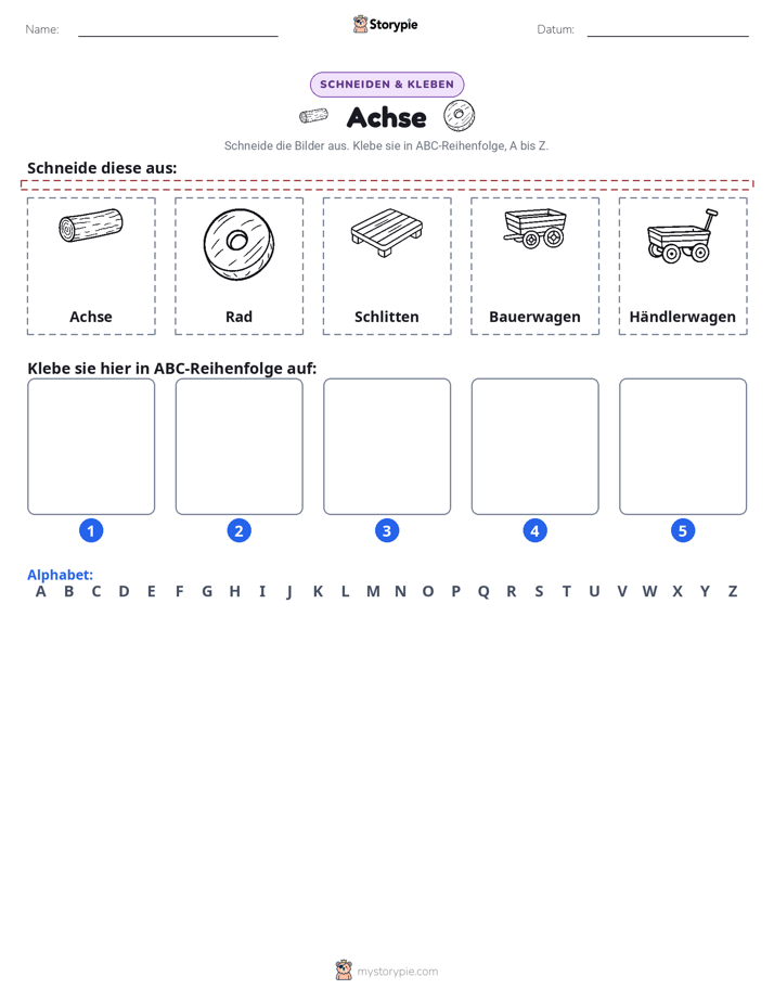 Schneiden & Einfügen Alphabet
