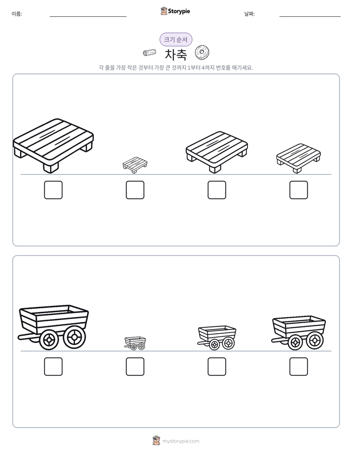 크기 순서