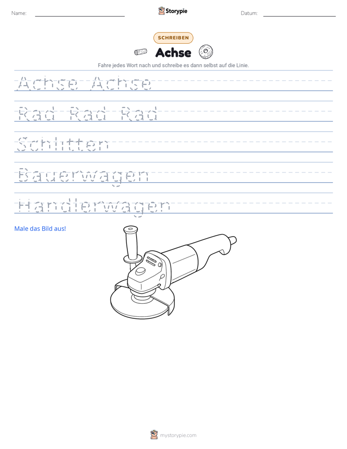 Schreibübung