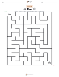 Aperçu de la feuille de travail imprimable Char