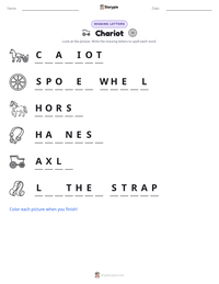 Chariot printable worksheet preview