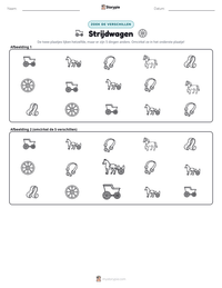 Strijdwagen afdrukbare werkblad voorbeeld