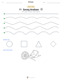 Savaş Arabası yazdırılabilir çalışma sayfası önizlemesi