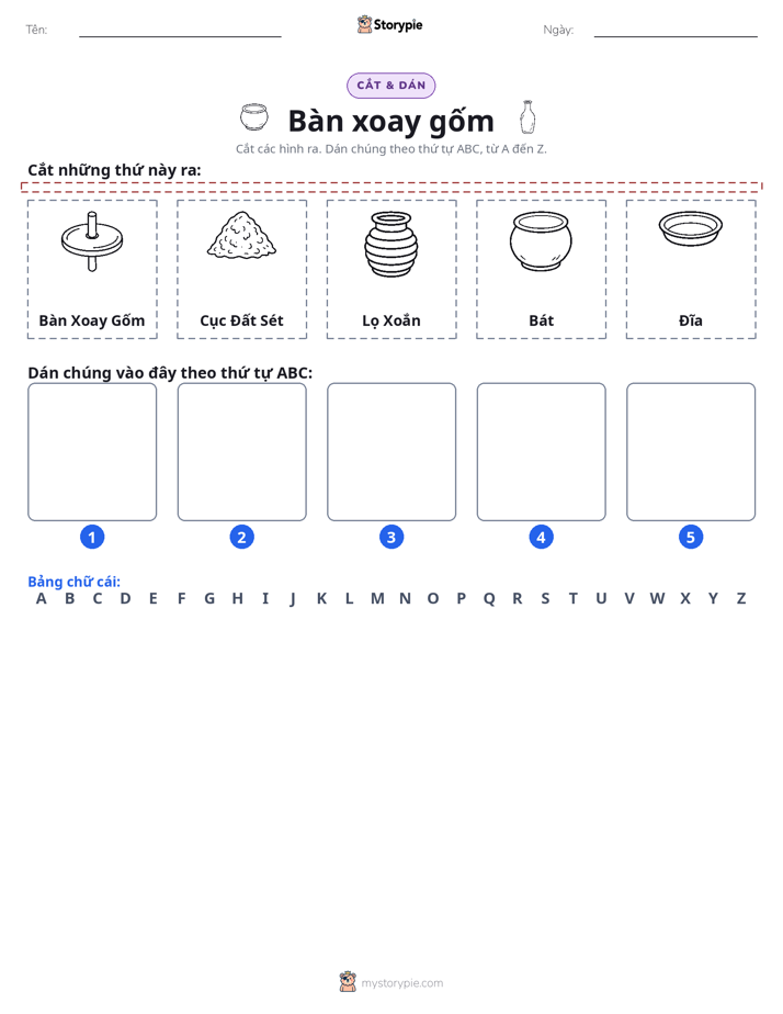 Cắt & Dán Chữ Cái
