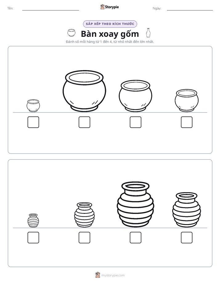 Thứ Tự Kích Thước