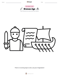 Bronze Age coloring page for kids