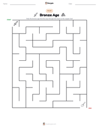 Bronze Age printable worksheet preview