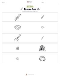 Bronze Age printable worksheet preview