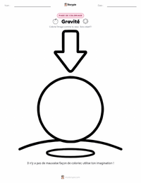 Aperçu de la feuille de travail imprimable Gravité